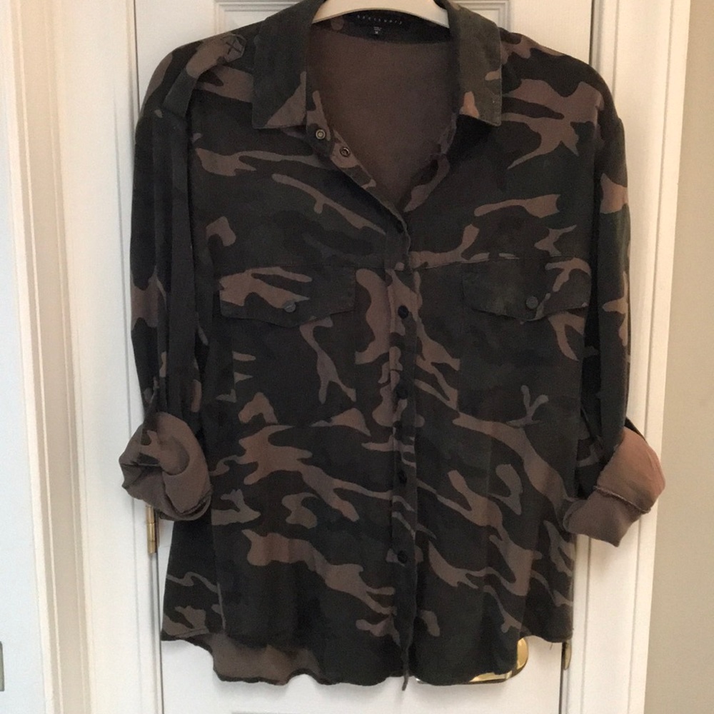 Sanctuary Camo Button Up - med